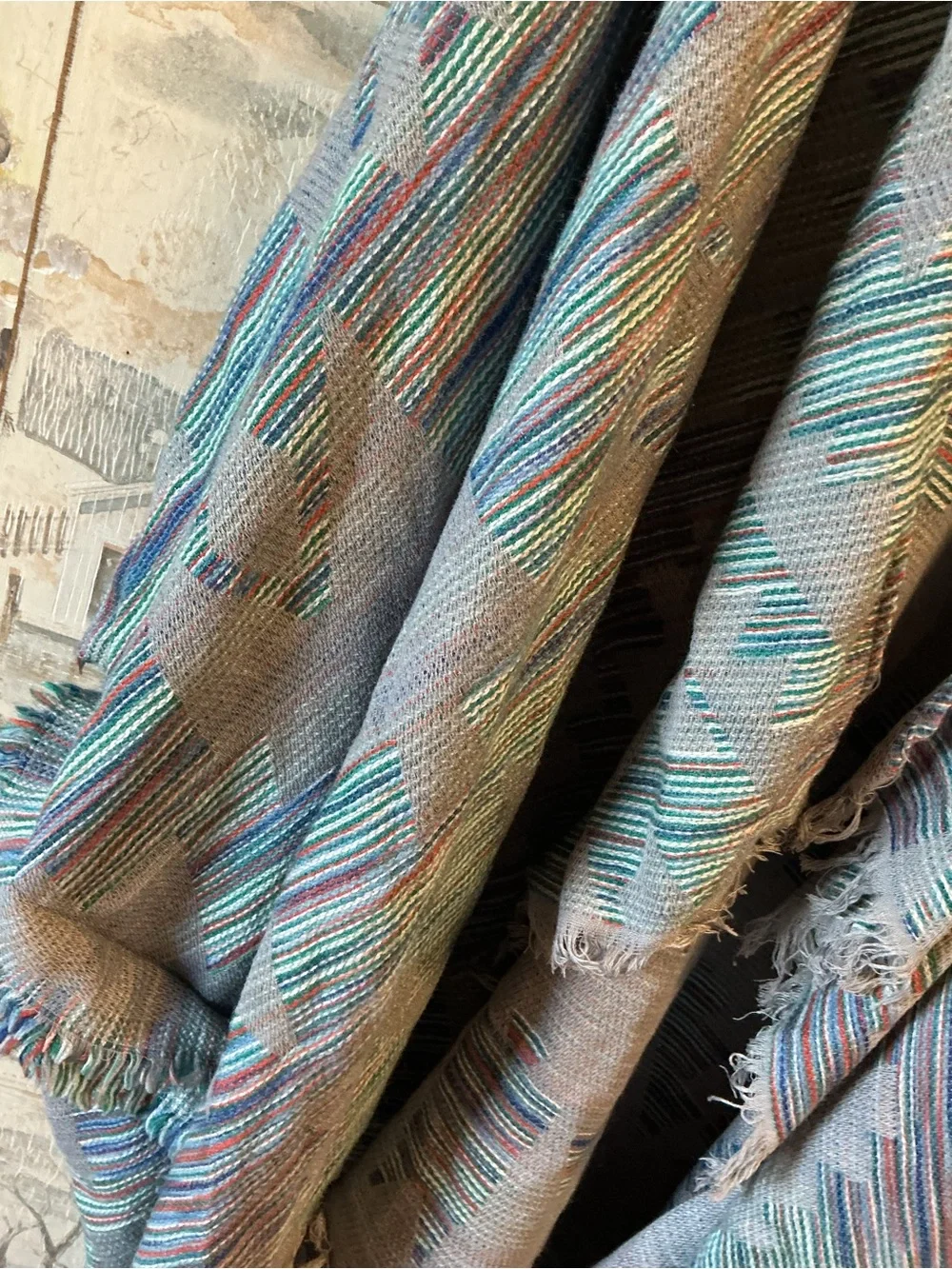 Multicolor Fringe Throw Poncho - Francesca’s
